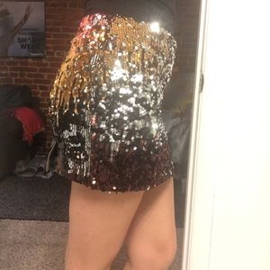 Dripping in sequins skirt